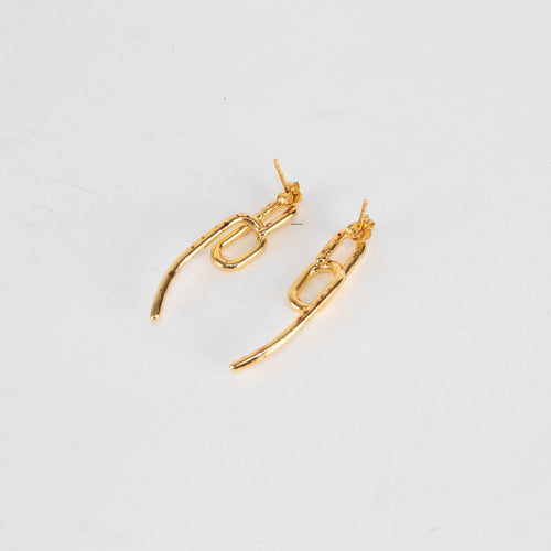 Otiumberg Gold Twisted Drop Earrings