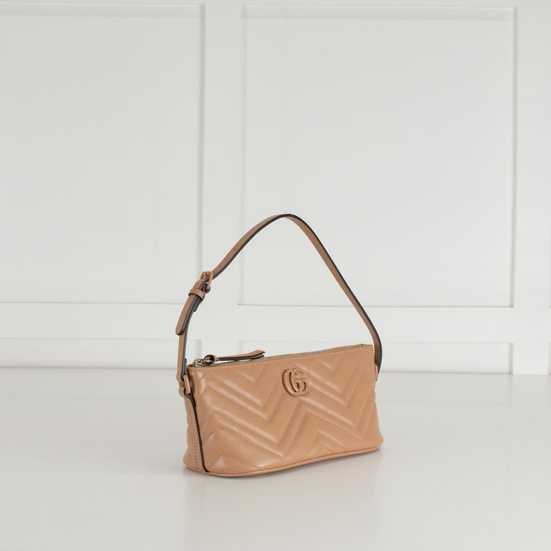 Gucci GG Nude Quilted Leather Shoulder Bag