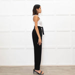 Anne Fontaine Black Belted High Waisted Trousers