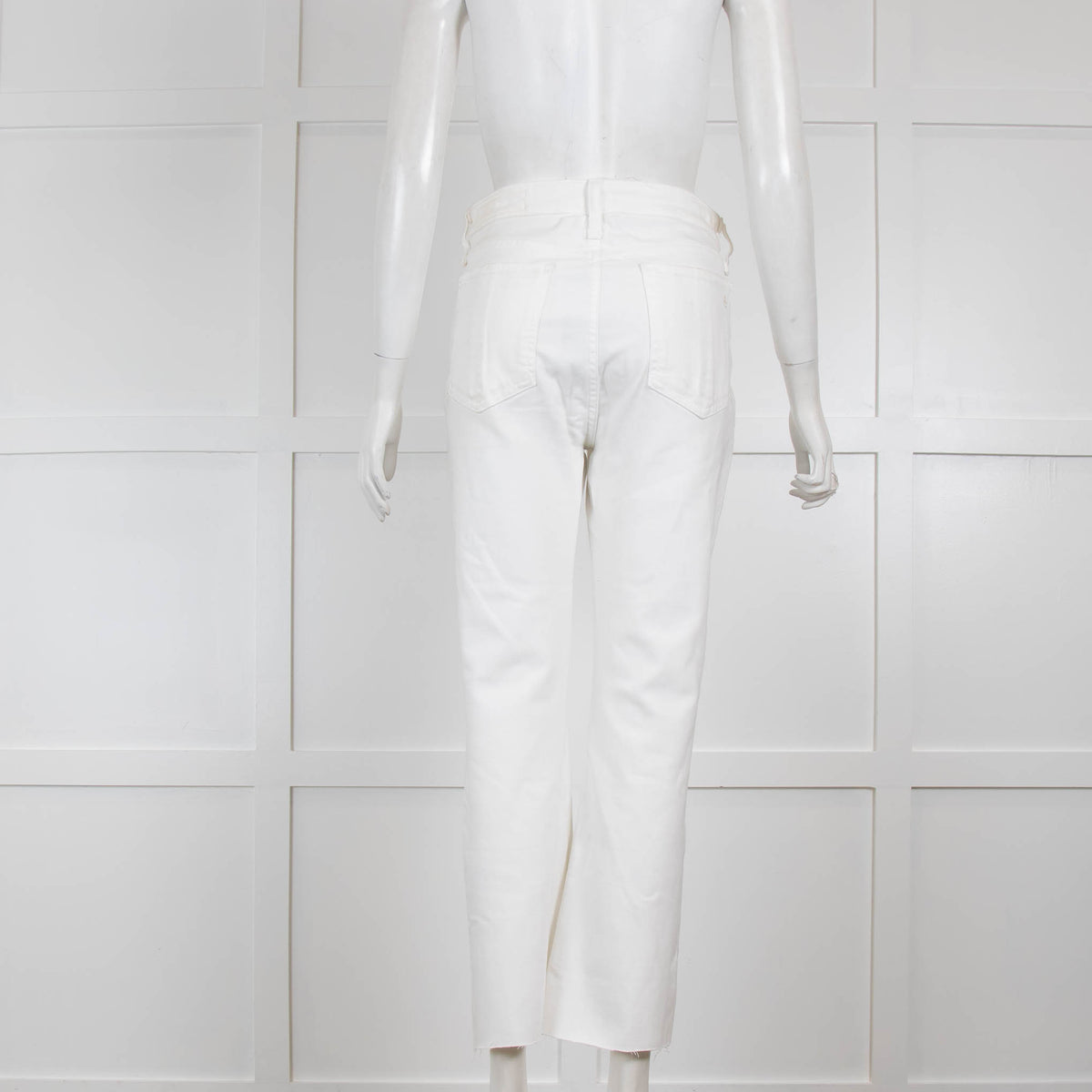 Rag & Bone White Nina High Rise Ankle Flare Jeans