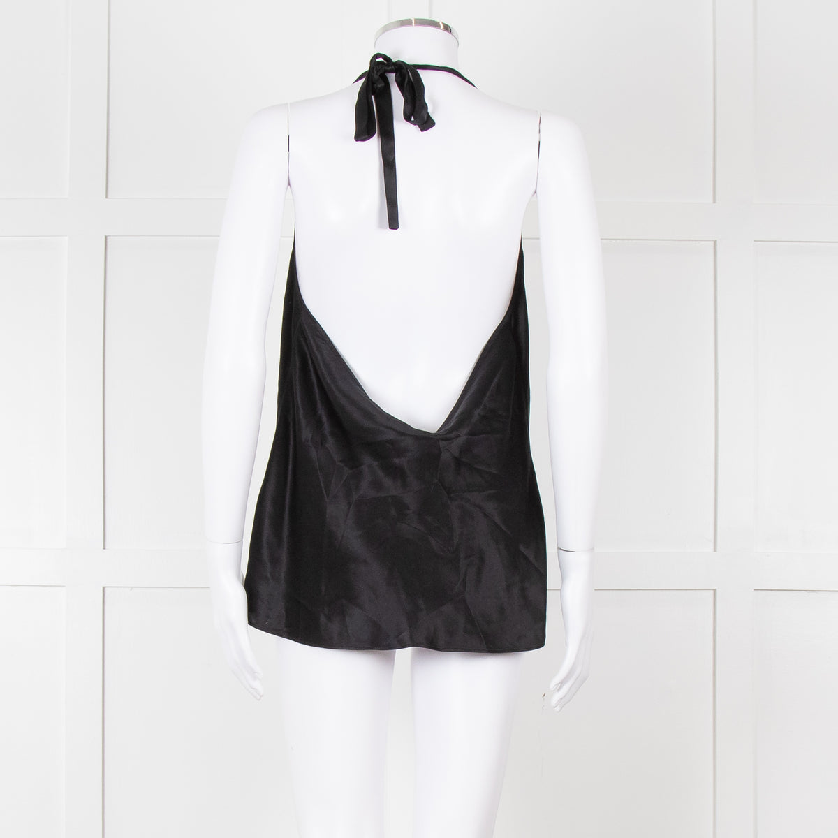 Cami NYC Black Silk and Lace Halterneck Camisole