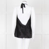 Cami NYC Black Silk and Lace Halterneck Camisole