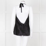Cami NYC Black Silk and Lace Halterneck Camisole