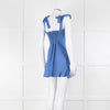 Reformation Cornflour Blue Tie Strap Linen Sundress