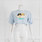 Fiorucci Baby Blue Angel Cropped T-Shirt