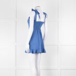 Reformation Cornflour Blue Tie Strap Linen Sundress