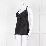 Cami NYC Black Silk and Lace Halterneck Camisole