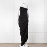 Jacquemus Black Side Ruched Le Papier Dress