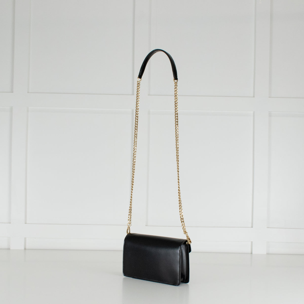 Prada Black Vitello Move Mini Chain Crossbody