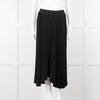 Senlis Black Plisse Midi Skirt with Elasticated Waist