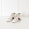 Gucci White Logo High Top Canvas Trainers