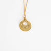 Otiumberg Gold Vermeil Delicate Necklace With Flat Round Branded Disc