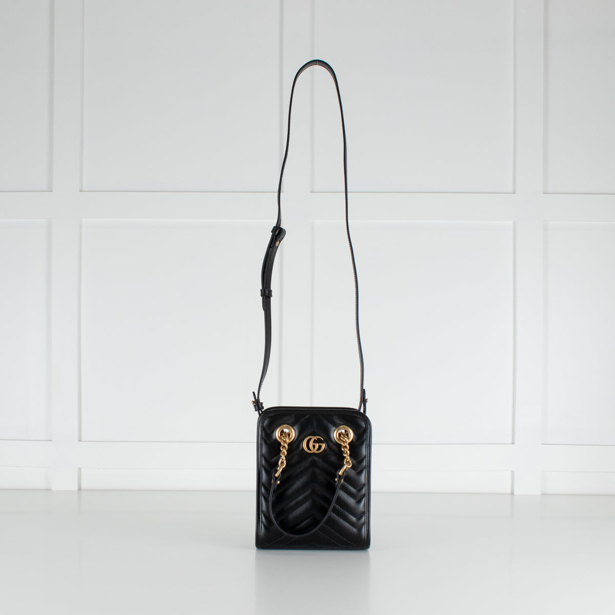 Gucci Black Marmont Matelasse Mini Bag