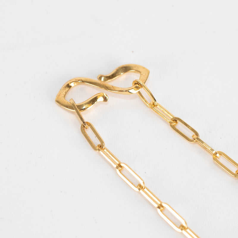 Otiumberg Gold Vermeil Paperclip link Necklace With Wave Detail