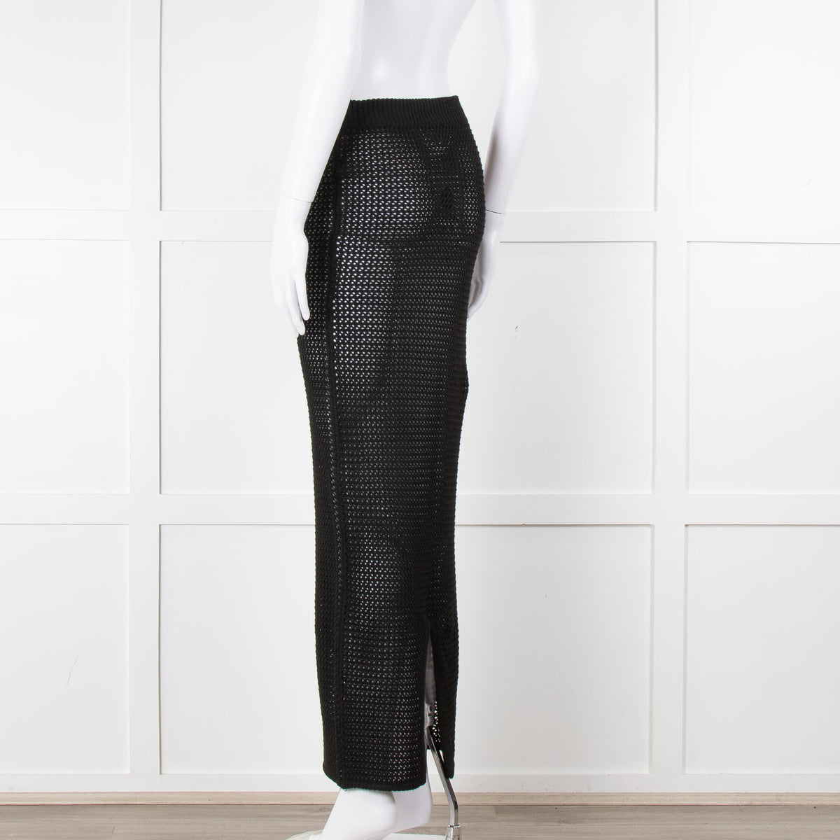 Bananhot Black Crochet Knit Skirt