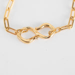 Otiumberg Gold Vermeil Paperclip link Necklace With Wave Detail