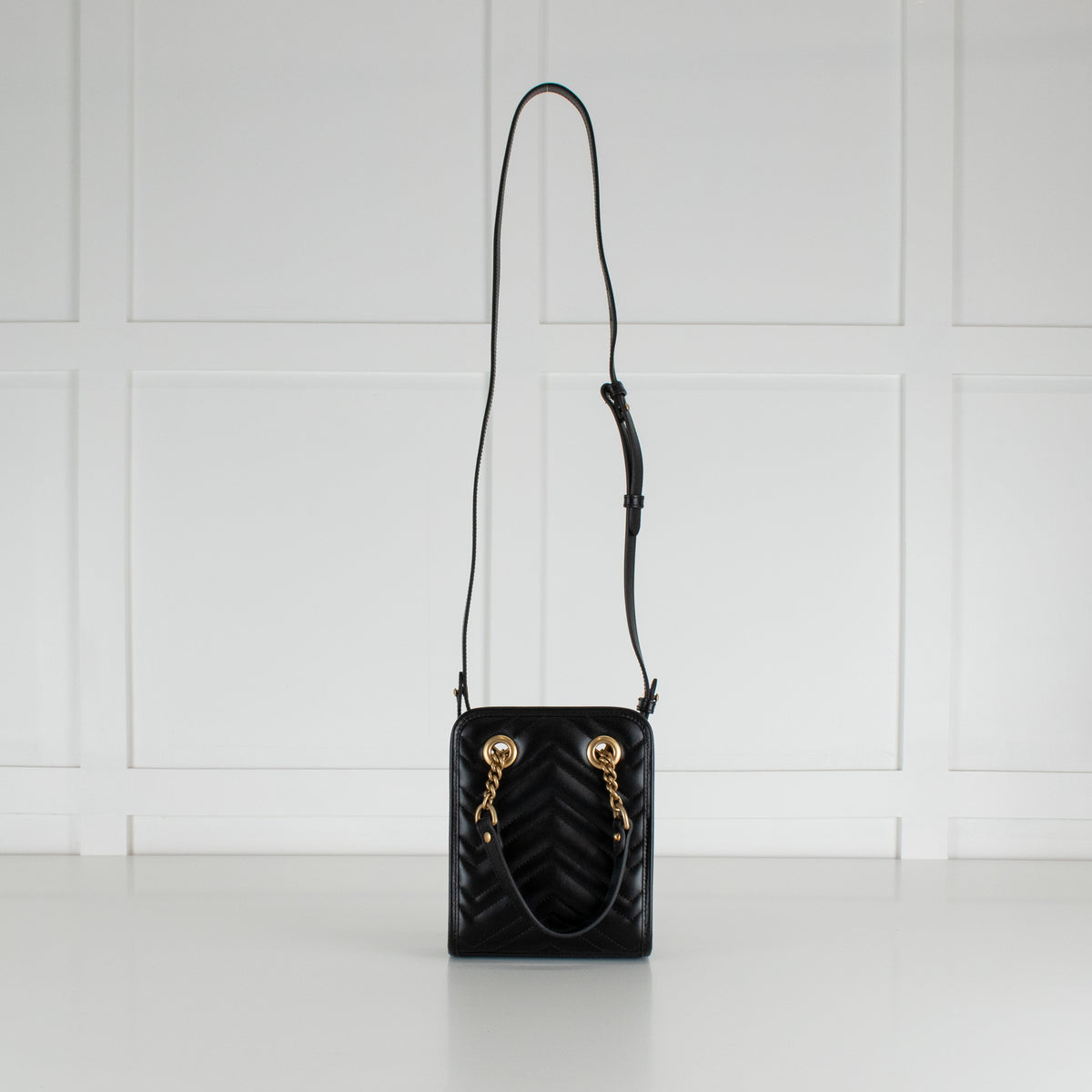 Gucci Black Marmont Matelasse Mini Bag