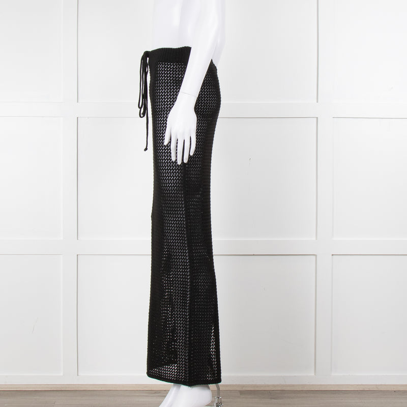 Bananhot Black Crochet Knit Skirt