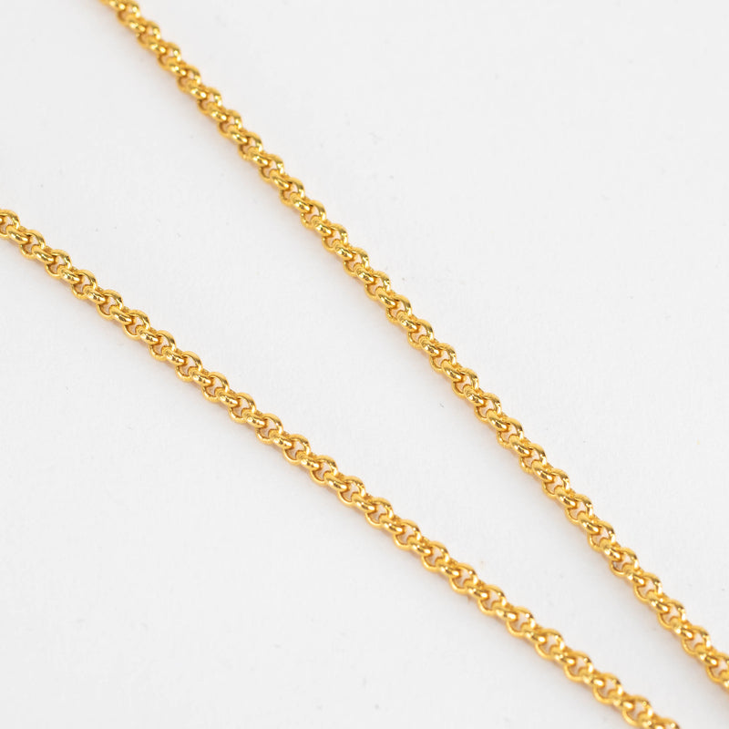 Otiumberg Gold Vermeil Chain with Wave Pendant  Necklace