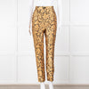 Dolce & Gabbana Gold and Black Brocade Tailored Trousers