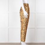 Dolce & Gabbana Gold and Black Brocade Tailored Trousers
