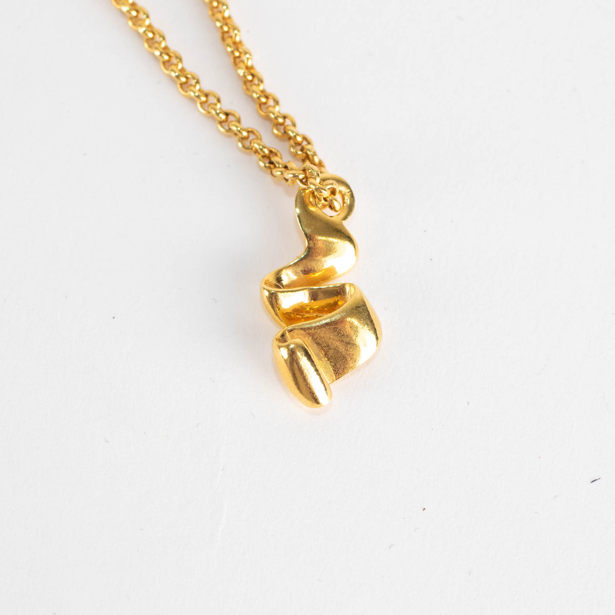 Otiumberg Gold Vermeil Chain with Wave Pendant  Necklace