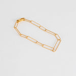 Otiumberg Gold Plated Paperclip Chain Anklet