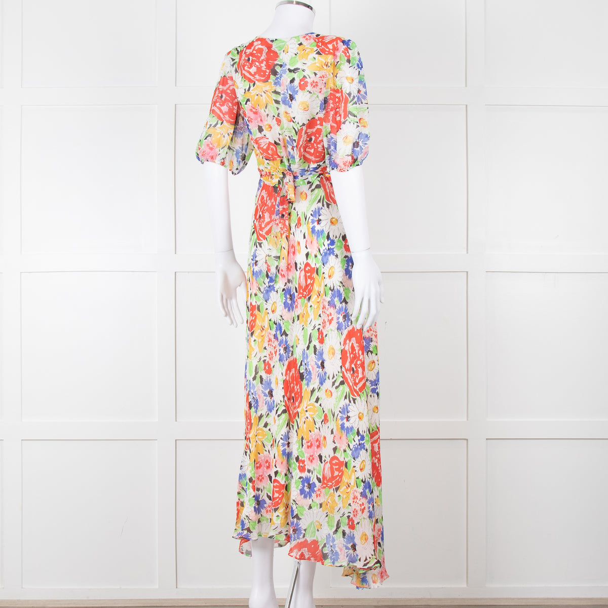 Rixo Sketchy Floral Corrine Midi Dress