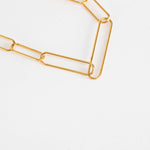 Otiumberg Gold Plated Paperclip Chain Anklet