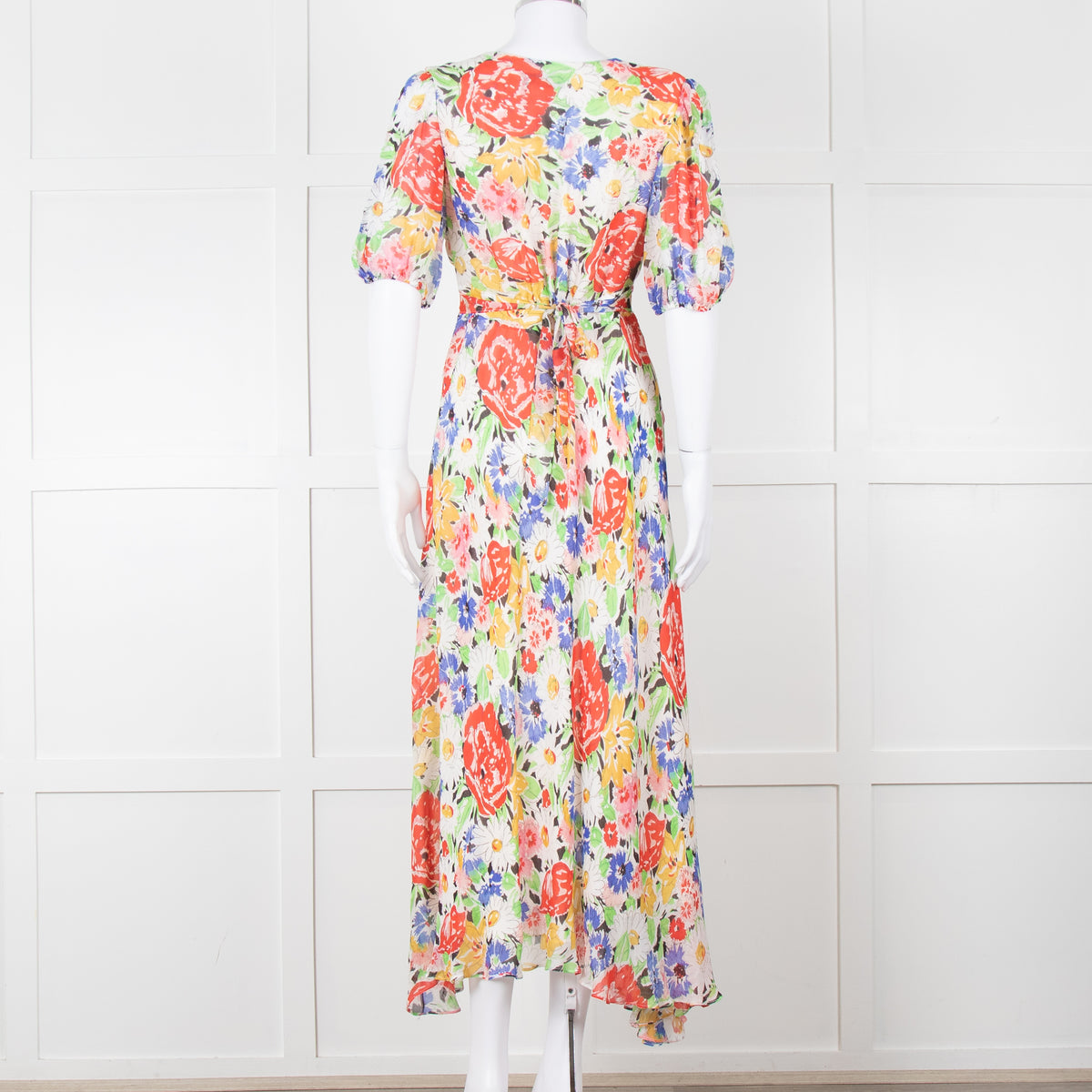 Rixo Sketchy Floral Corrine Midi Dress