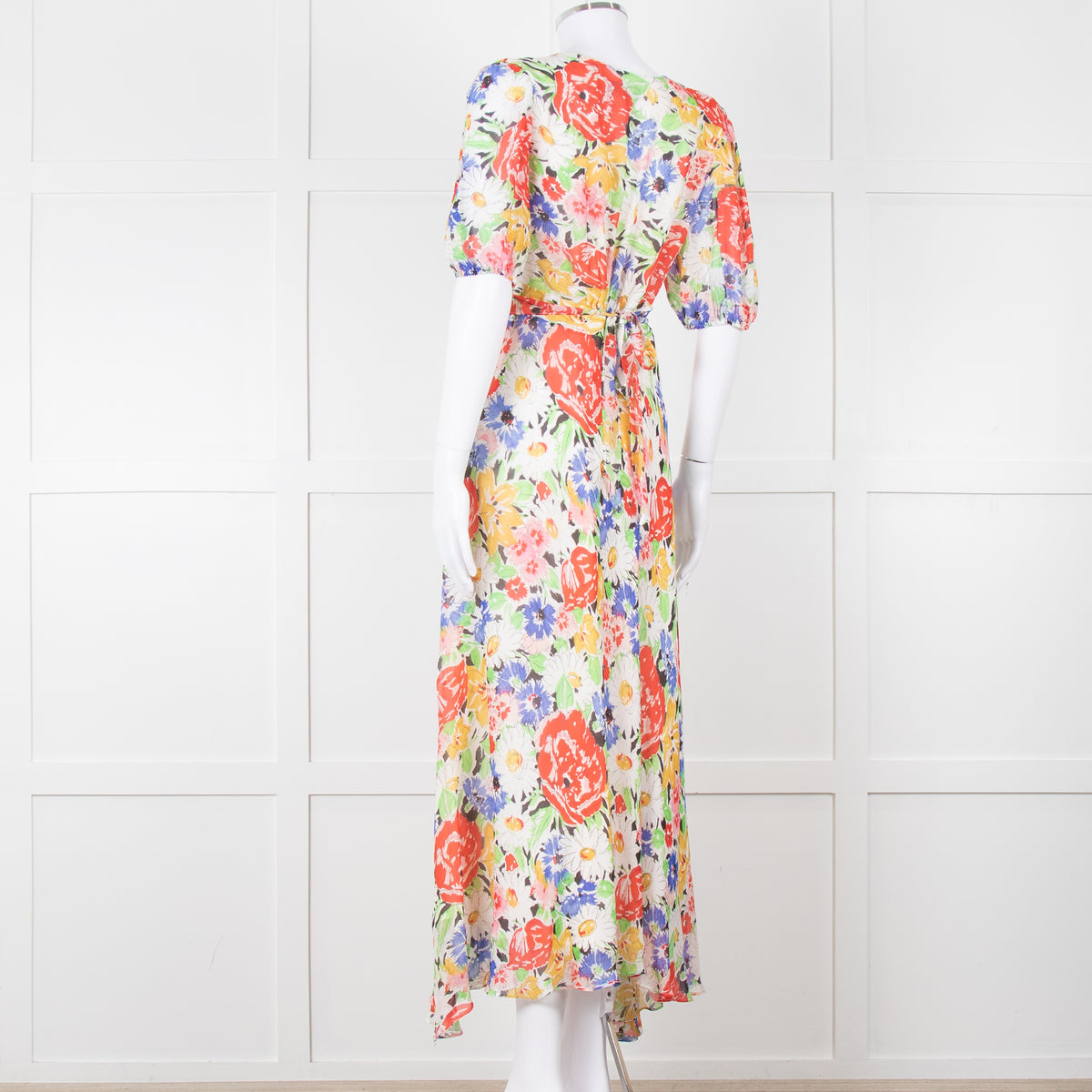 Rixo Sketchy Floral Corrine Midi Dress