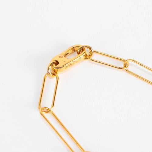 Otiumberg Gold Plated Paperclip Chain Anklet
