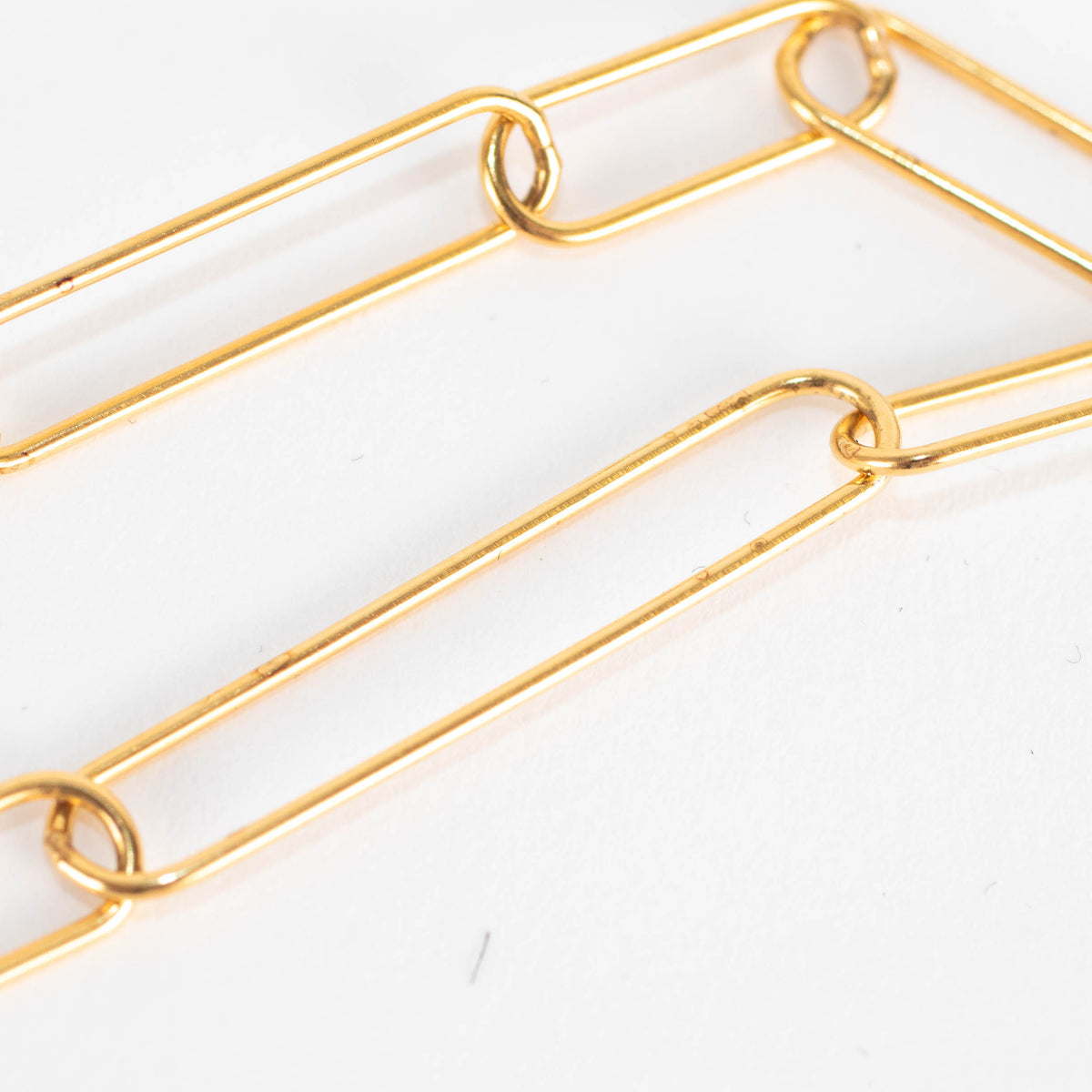 Otiumberg Gold Plated Paperclip Chain Anklet