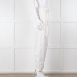 Nili Lotan White Cotton Barrel Trousers