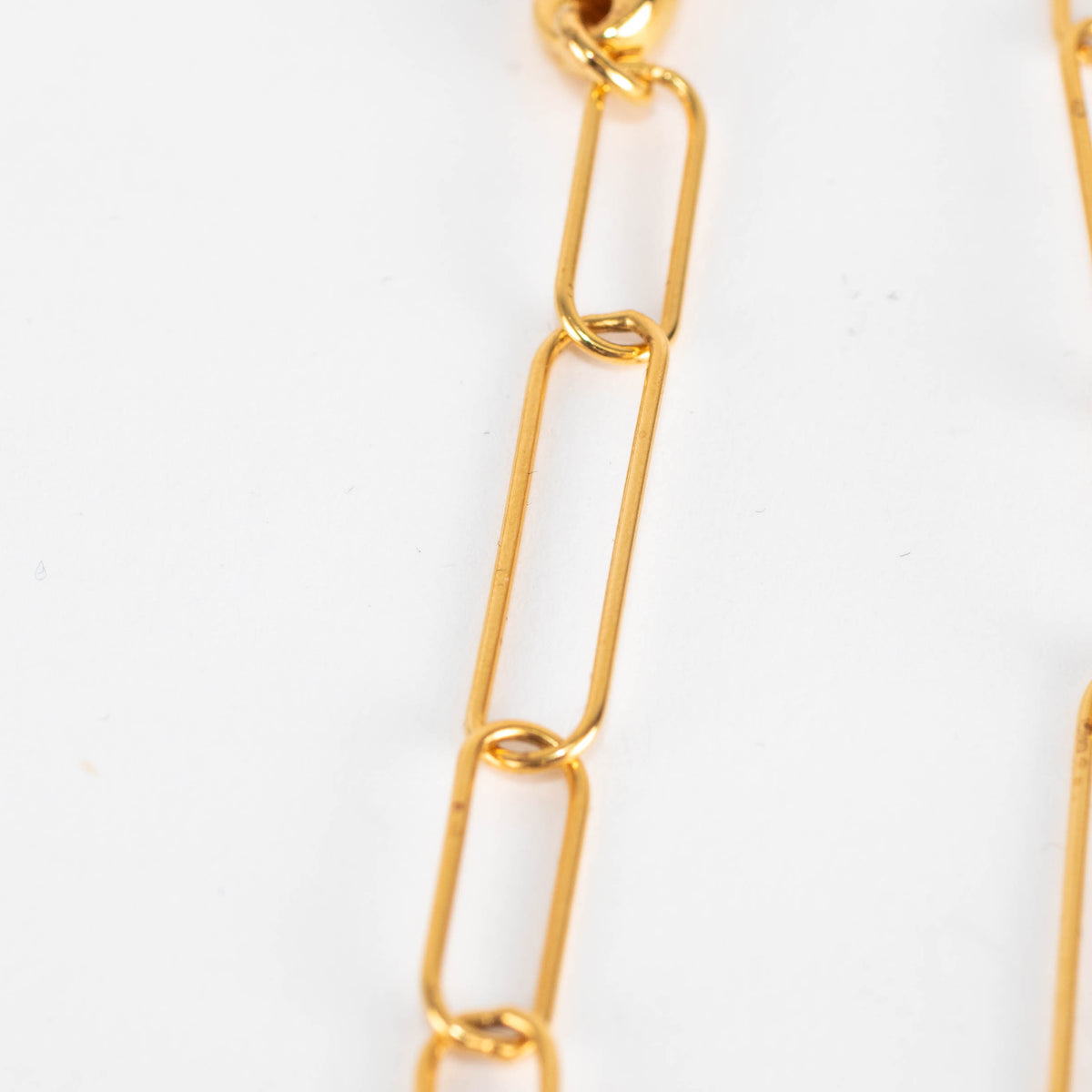 Otiumberg Gold Plated Paperclip Chain Anklet