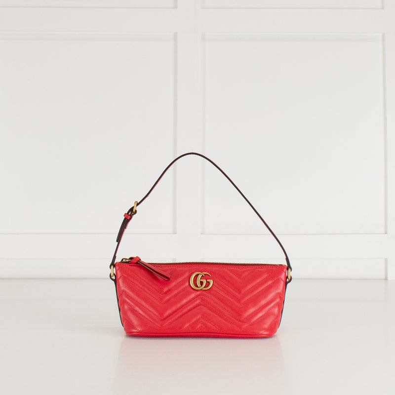 Gucci GG Red Quilted Leather Shoulder Bag