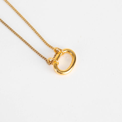 Otiumberg Gold Plated Delicate Chain Anklet With Hoop Charm