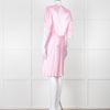 Rixo Pink Satin Lace Trimmed Bias Cut Mini Dress