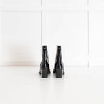 Maje Black Leather Heeled Ankle Boots