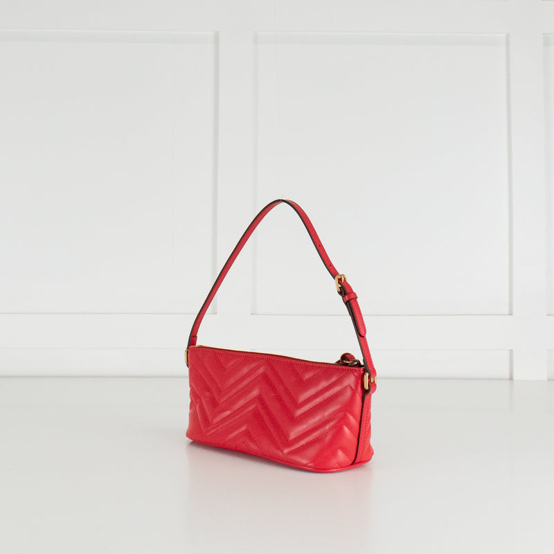 Gucci GG Red Quilted Leather Shoulder Bag