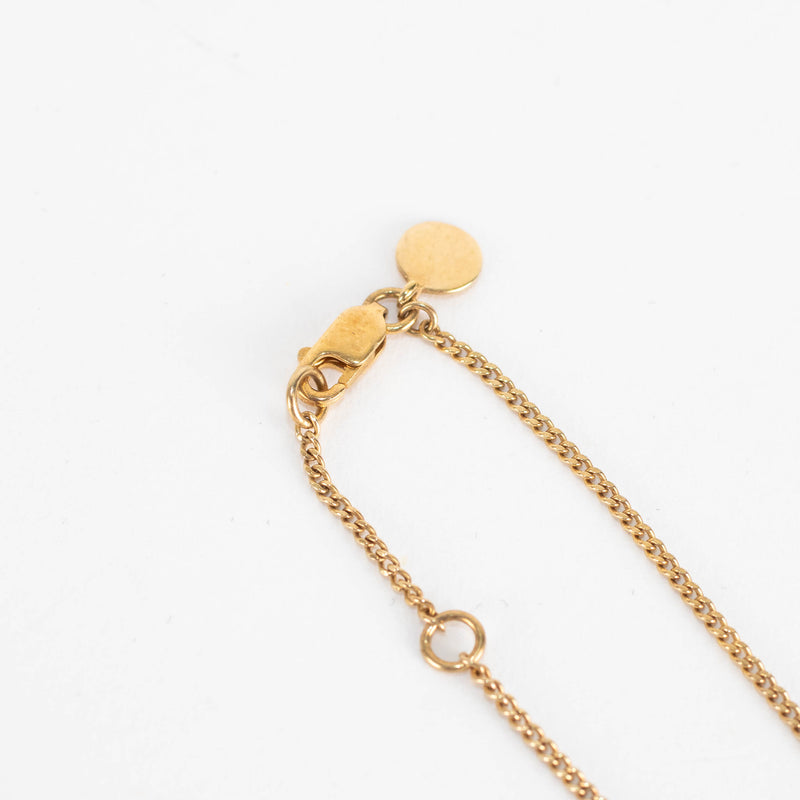 Otiumberg Gold Plated Delicate Chain Anklet With Hoop Charm