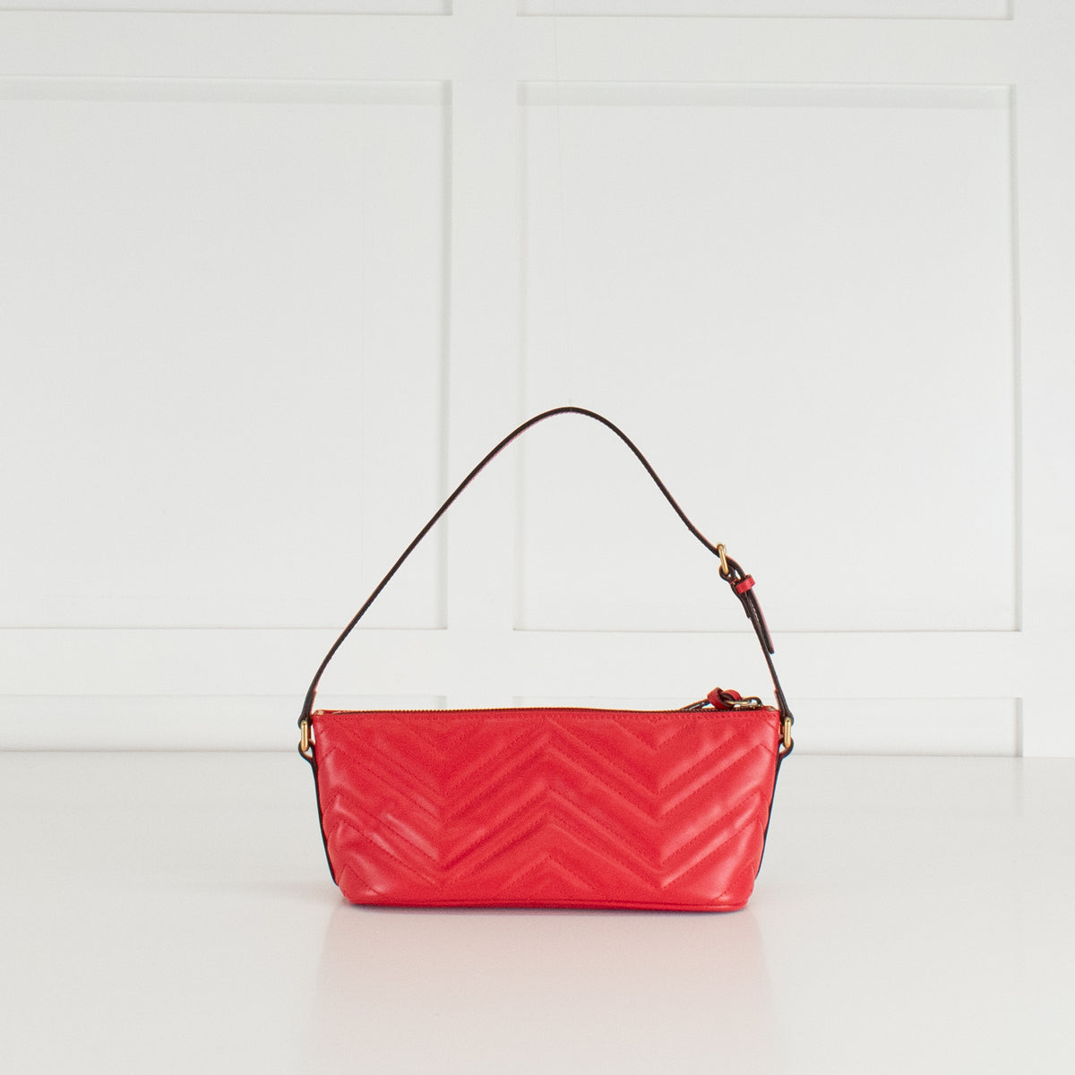 Gucci GG Red Quilted Leather Shoulder Bag
