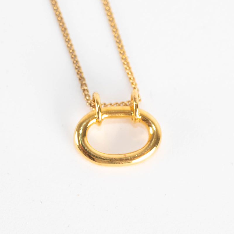 Otiumberg Gold Plated Delicate Chain Anklet With Hoop Charm