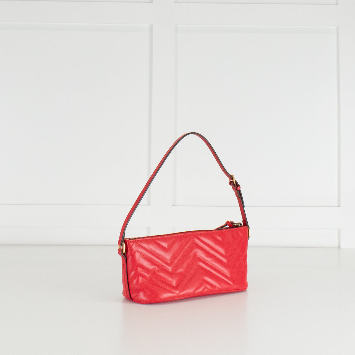 Gucci GG Red Quilted Leather Shoulder Bag