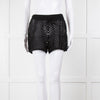 Anine Bing Black Crochet Knit Shorts