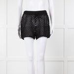 Anine Bing Black Crochet Knit Shorts