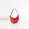 Polo Ralph Lauren Red Satin Gold Logo Shoulder Bag