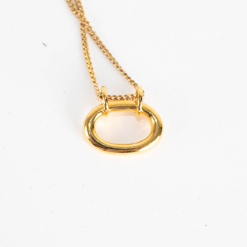 Otiumberg Gold Plated Delicate Chain Anklet With Hoop Charm
