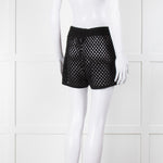 Anine Bing Black Crochet Knit Shorts