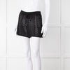 Anine Bing Black Crochet Knit Shorts